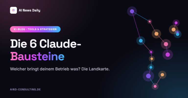 Die 6 Claude-Bausteine erklärt – welcher bringt deinem Betrieb was?
