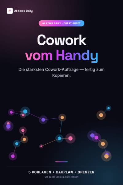 Claude Cowork Mobile Cheat Sheet - PDF Guide Cover